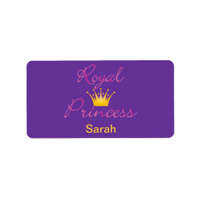 Etiqueta Princesa Real (Frente)