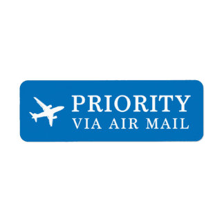 Etiqueta PRIORIDAD A TRAVÉS DEL 飛 DE CORREO 行 機 avión ラ ル