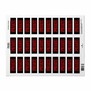 Etiqueta privada estampada en negro