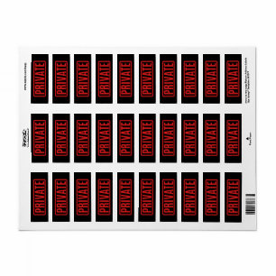 Etiqueta Privado negro