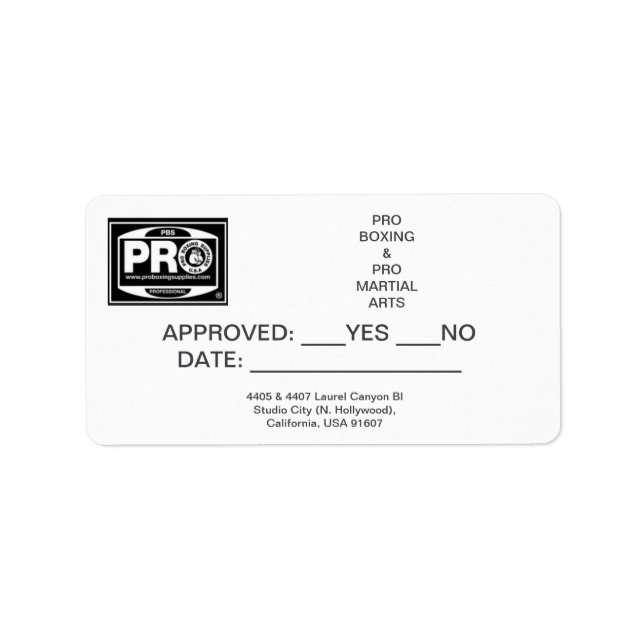 ETIQUETA PROBOXACIÓN Y PROMARTIALARTS (Frente)