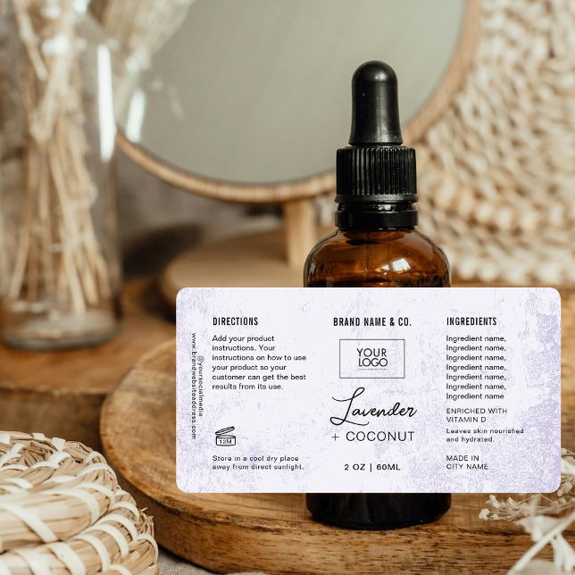 Etiqueta  Product Customizable Lavender Rustic Label (Subido por el creador)