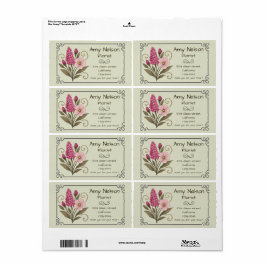 Etiqueta Product label, Flower Shop, Floral Services.