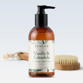 Etiqueta Producto de Ingredientes Florales Verdes En Sage B