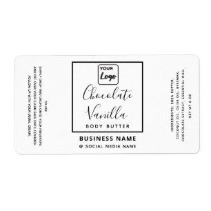 Etiqueta Producto del logotipo blanco negro de la tipografí