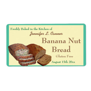 Etiqueta Productos horneados caseros batieron el borde verd