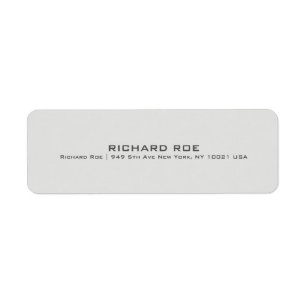 Etiqueta profesional creativa moderna del remite