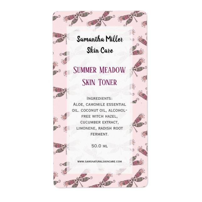 Etiqueta profesional del tóner cutáneo | PEGATINA (Frente)