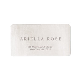 Etiqueta Profesional elegante y simple de Mármol Blanco