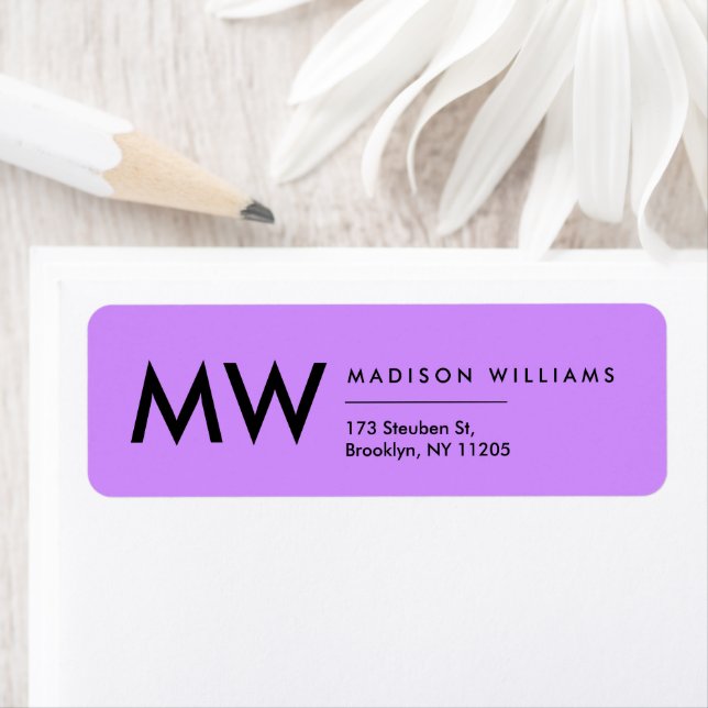 Etiqueta profesional mínima moderna de monograma (In situ)