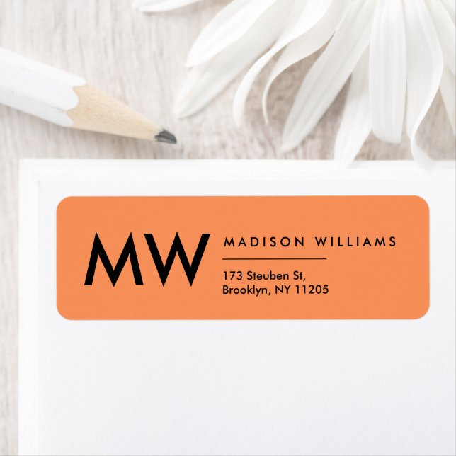 Etiqueta profesional mínima moderna de monograma (In situ)