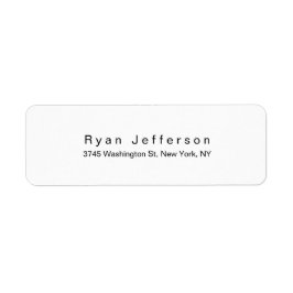 Etiqueta Profesional Minimalista moderno en blanco y negro