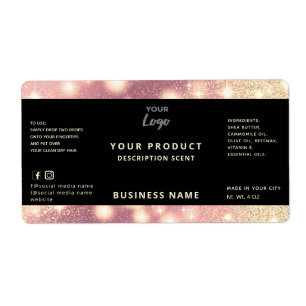 Etiqueta profesional moderna y elegante del produc