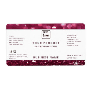 Etiqueta profesional moderna y elegante del produc
