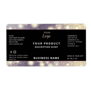 Etiqueta profesional moderna y elegante del produc