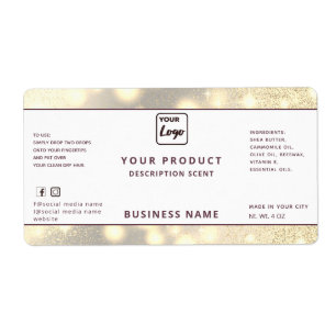 Etiqueta profesional moderna y elegante del produc