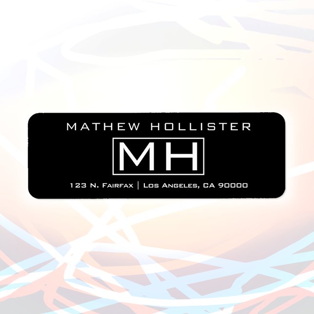 Etiqueta Profesional moderno en blanco y negro (Subido por el creador)