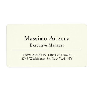Etiqueta Profesional Moderno Minimalista Sencillo