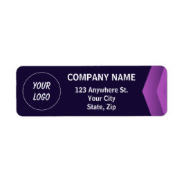 Etiqueta Profesional Moderno Morado Y Blanco