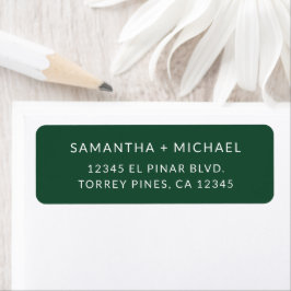 Etiqueta Profundo Serif Decorativo Agradecimiento de Boda
