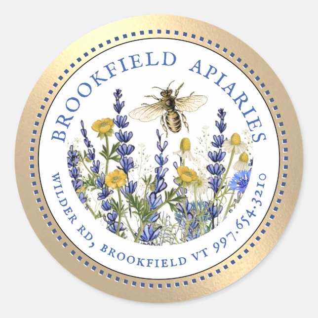 Etiqueta promocional del Apiario del Jardín de la  (Anverso)