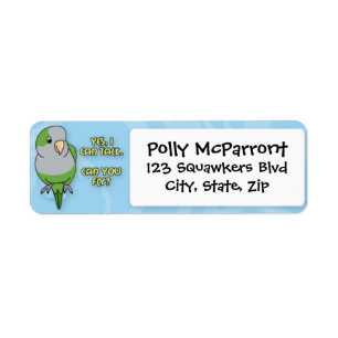 Etiqueta Puedo hablar el Parakeet del Quaker