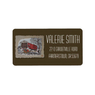 Etiqueta Puente cubierto y Sleigh