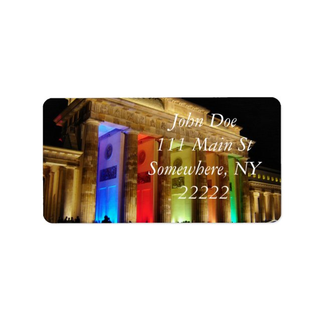 Etiqueta Puerta de Brandenburgo Alemania (Frente)