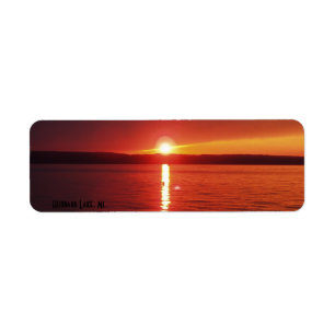 Etiqueta Puesta del sol del lago Hubbard