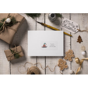 Etiqueta Pulpo Alegría de Navidad, personalizado