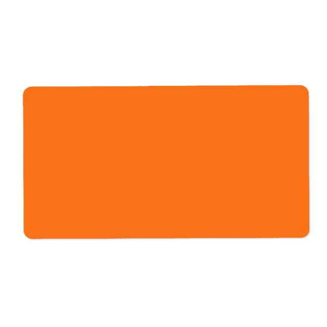 Etiqueta Pumpkin Orange Shipping Label (Frente)