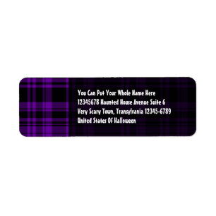 Etiqueta Punky Plaid Púrpura
