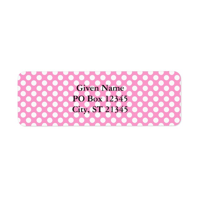 Etiqueta Punto rosa y blanco de bonito (Frente)