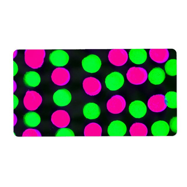 Etiqueta Puntos/Círculos de polka (Frente)