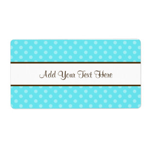 Etiqueta Puntos del Polka Azul