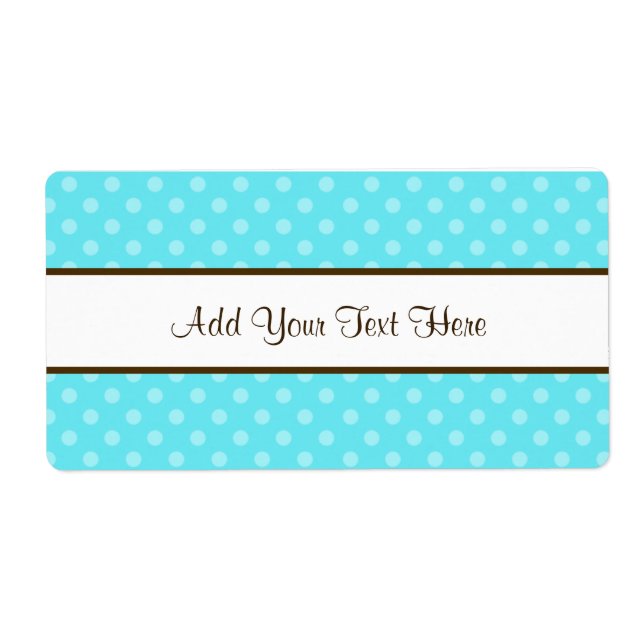 Etiqueta Puntos del Polka Azul (Frente)