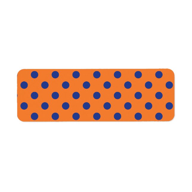 Etiqueta Puntos Orange y Azules (Frente)
