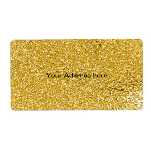 Etiqueta PURE GOLD Splatt Pattern + tu texto