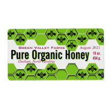 Pure Organic Honey Jar Personalized