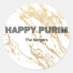 Etiqueta Purim de Oro