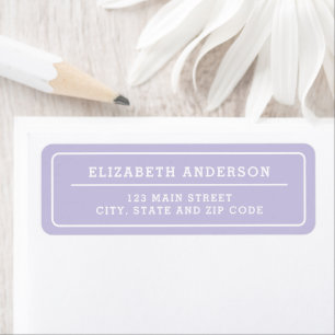 Etiqueta Purple de luz mínima negrita personalizado