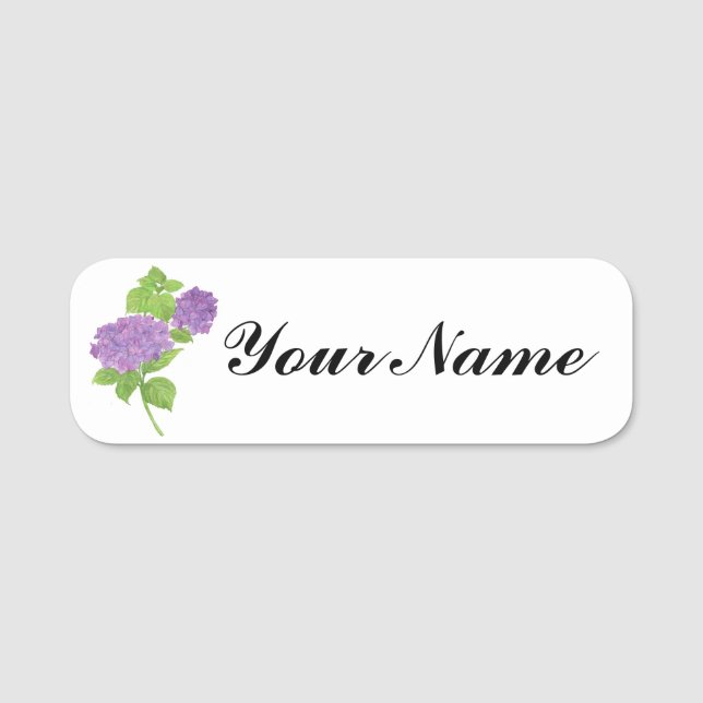 Etiqueta Purple Hydrangea Name (Anverso)