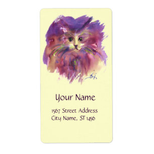 Etiqueta PURPLE KITTEN, KITTY CAT RETRAT, Cream