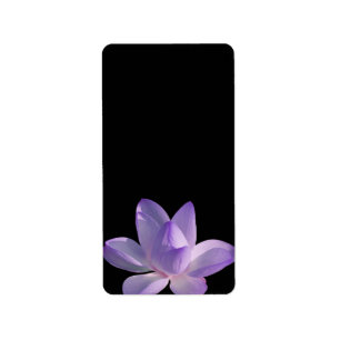 Etiqueta Purple Lotus Light en negro
