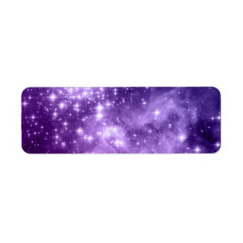 Etiqueta Purple Magic Stars Celestial Digital Art