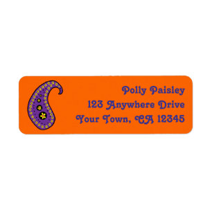 Etiqueta Purple Paisley