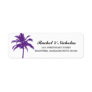 Etiqueta PURPLE Palm Tree | Dirección de devolución