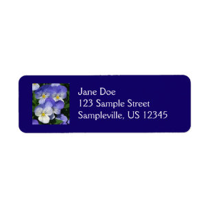 Etiqueta Purple Pansies Garden Floral
