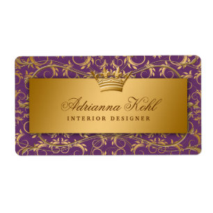 Etiqueta púrpura de la berenjena divina de oro 31