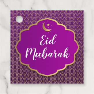 Etiqueta púrpura Eid Mubarak